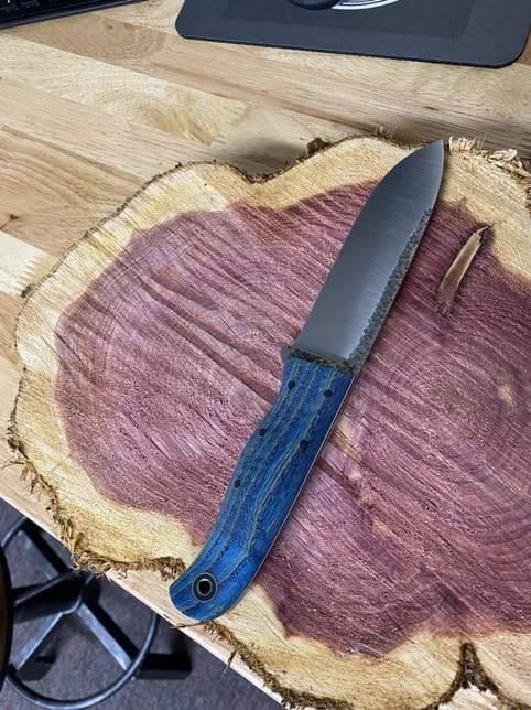 Fiddleback Forge Bushcrafter Sr. Knife w/ Curly Ash Handles from NORTH RIVER OUTDOORS