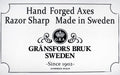 Gransfors Bruk Broad Axe 1900 Straight 4801 (Sweden) from NORTH RIVER OUTDOORS