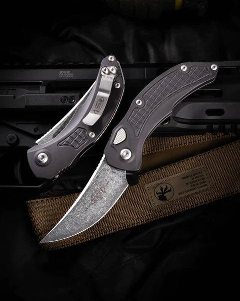 Microtech/Bastinelli Creations 268A-10 Brachial Auto Folding Knife 3.5" Stonewashed from NORTH RIVER OUTDOORS