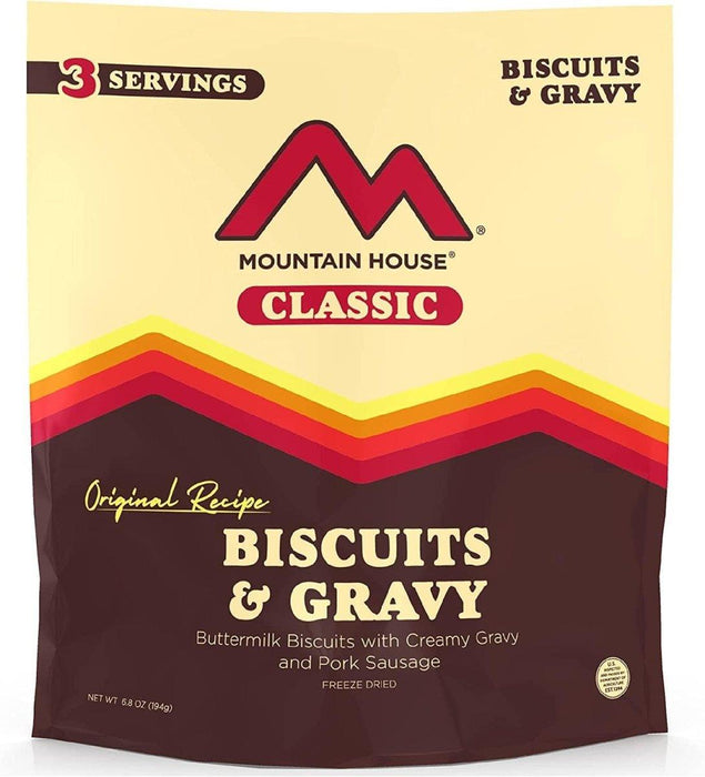 Mountain House Classic Biscuits and Gavy Survival & Emergency Food (3 Servings) from NORTH RIVER OUTDOORS