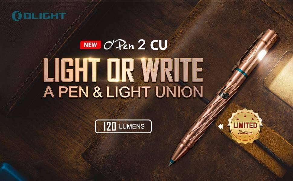 OLIGHT OPEN 2 Cu 120 Lumens USB Rechargeable LED Pen Light, EDC Flashlight (Limited Ed) from NORTH RIVER OUTDOORS