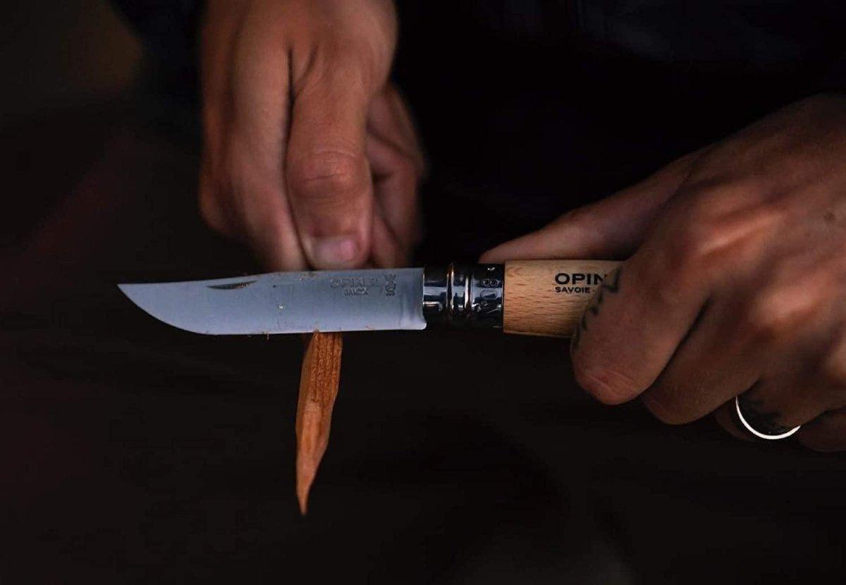 Opinel Stainless Steel Folding Knife with Beechwood Handle (All Sizes) - NORTH RIVER OUTDOORS