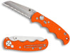 Spyderco Autonomy C165GSOR Auto Folding Knife 3.65" H-1 Satin Serrated Blade, Orange from NORTH RIVER OUTDOORS