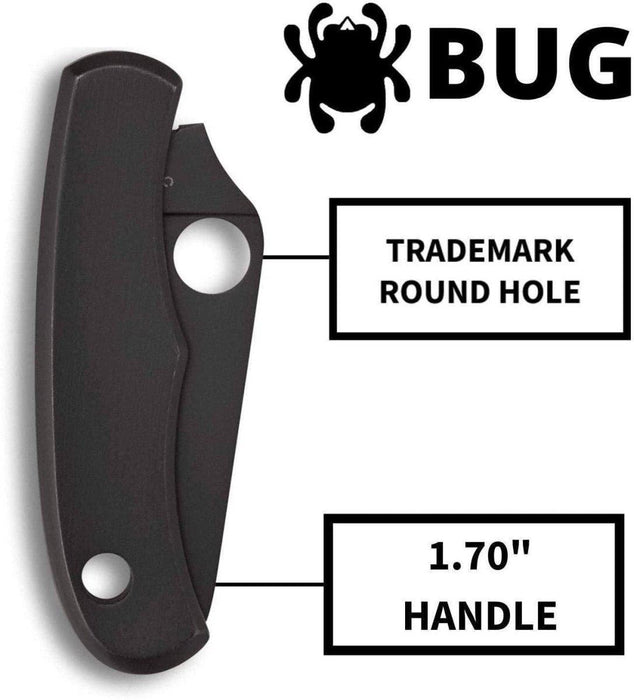 Spyderco Bug Non-Locking Knife Black Steel Blade C133BKP from NORTH RIVER OUTDOORS