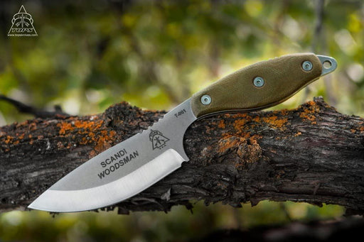 TOPS Scandi Woodsman Bushcraft Survival Knife (USA) from NORTH RIVER OUTDOORS