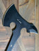 TOPS VI AX-01 Viking Axe Black Linen Micarta Handles Black Leather Sheath (USA) from NORTH RIVER OUTDOORS