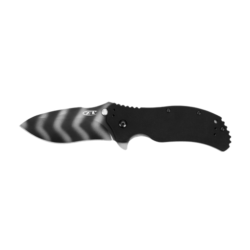 ZT 0350TS Assisted 3-1/4" S30V Combo Tiger Stripe Blade from NORTH RIVER OUTDOORS