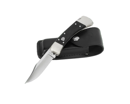 Knife with black sheath on a transparent background