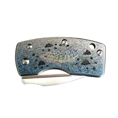 G. Sakai Amago Salmon Fish VG-10 Money Clip Folding Pocket Knife