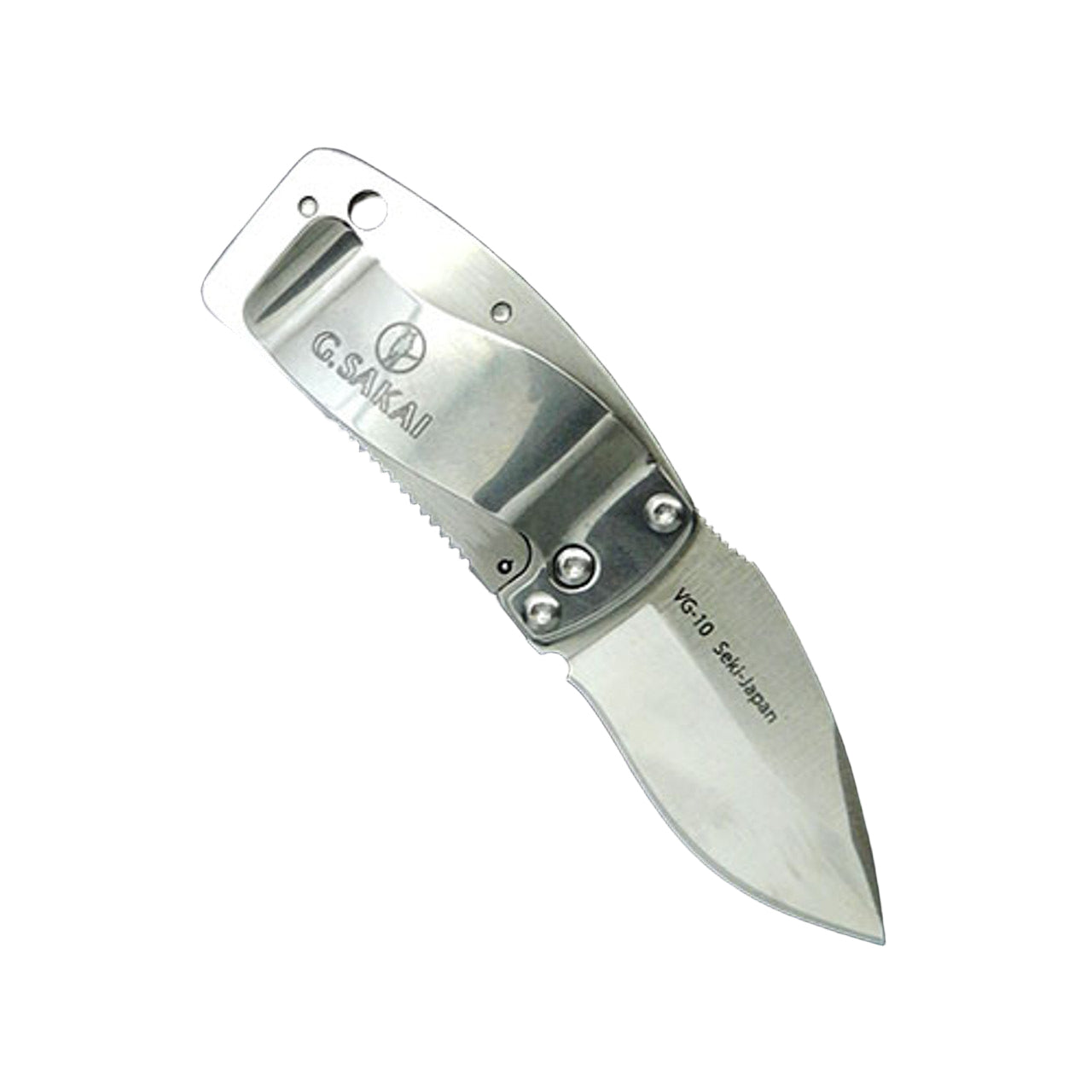 G. Sakai Amago Salmon Fish VG-10 Money Clip Folding Pocket Knife