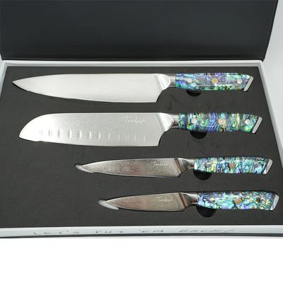Toadfish 4pc Abalone Chef Knife Set