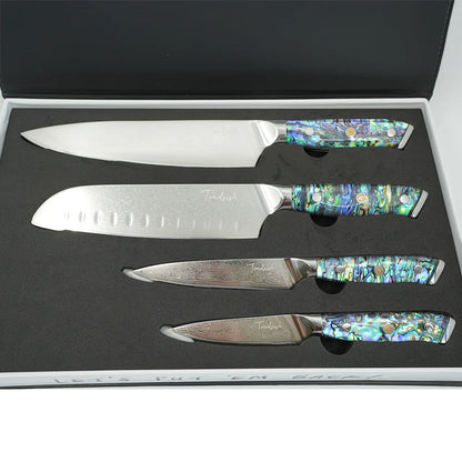 Toadfish 4pc Abalone Chef Knife Set