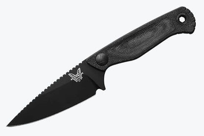Benchmade Dacian Pocket Fixed Blade Knife 3.54" CPM-MagnaCut Black Spear Point Blade Black Canvas Micarta Handles 203BK-02 - NORTH RIVER OUTDOORS
