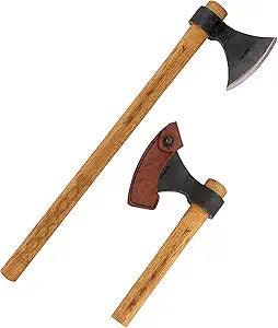 Condor Tools & Knife Valhalla Axe Series Throwing Axe 4.75" Carbon Steel Head w/ American Hickory Handle and Leather Sheath - NORTH RIVER OUTDOORS