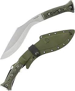 Condor Tools & Knife K-Tact Kukri Knife 10" Carbon Steel Blade w/ Army Green Micarta Handles and Kydex Sheath - NORTH RIVER OUTDOORS