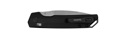 Kershaw 7038 Auto Launch Iridium Folding Knife 3.45" MagnaCut Spear Point Blade Black Handles