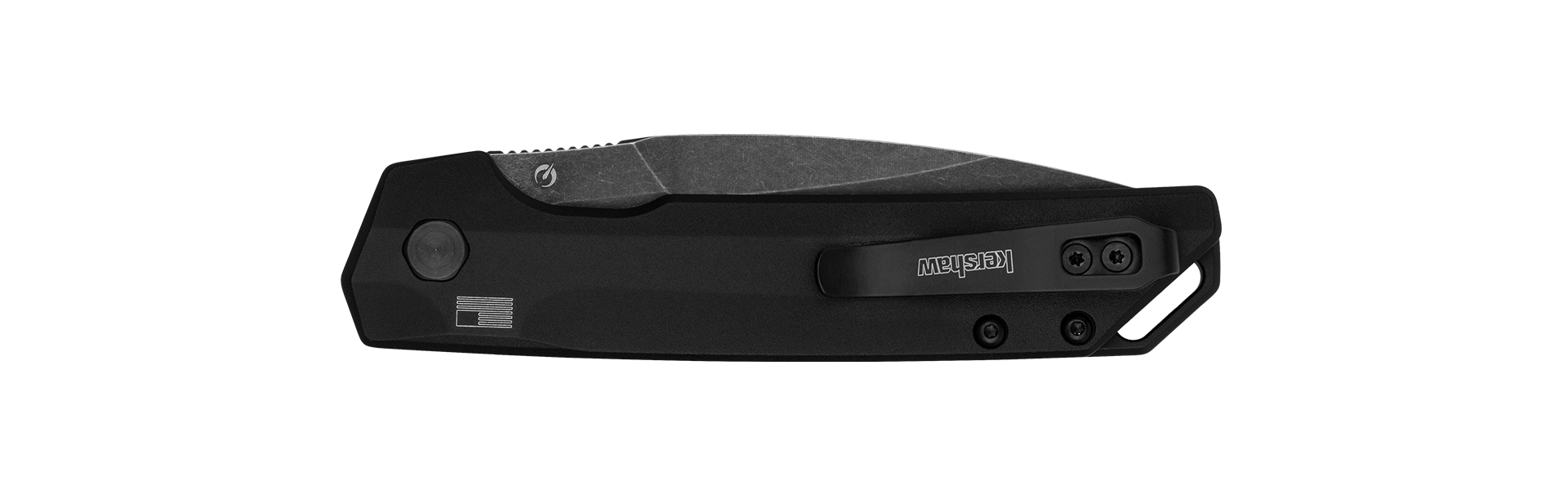 Kershaw 7038G10 Auto Launch Iridium Folding Knife 3.45" MagnaCut BlackWash Spear Point Blade Black G10