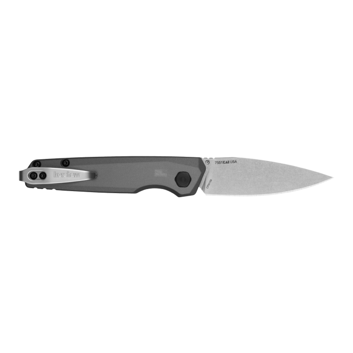 Kershaw 7551 Launch 18 Auto Folding Knife 2.79" CPM-154 Stonewashed Drop Point Blade Gray Handles