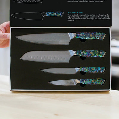 Toadfish 4pc Abalone Chef Knife Set
