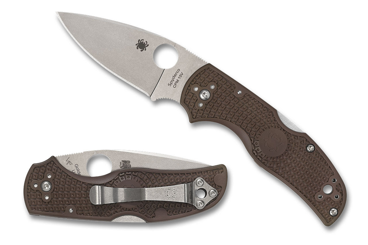 Spyderco Native 5 Lightweight Brown FRN CPM 15V Knife Sprint Run