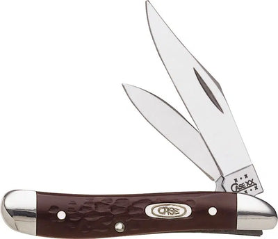 Case Peanut Brown Jigged Delrin 2 7/8" Pocket Knife Made in USA CA046