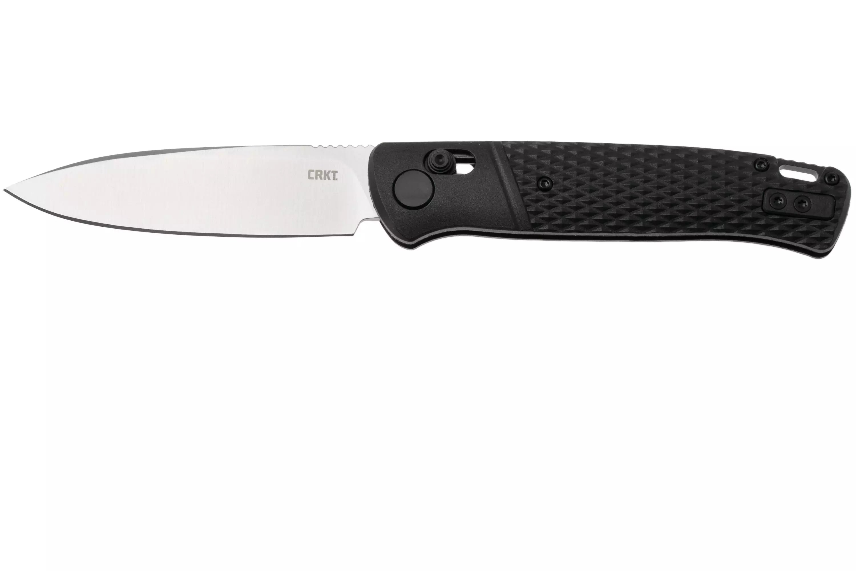 CRKT Ken Onion Counterpart Crossbar Lock Folding Knife 3.31" 12C27 Satin Drop Point Blade Black Handles