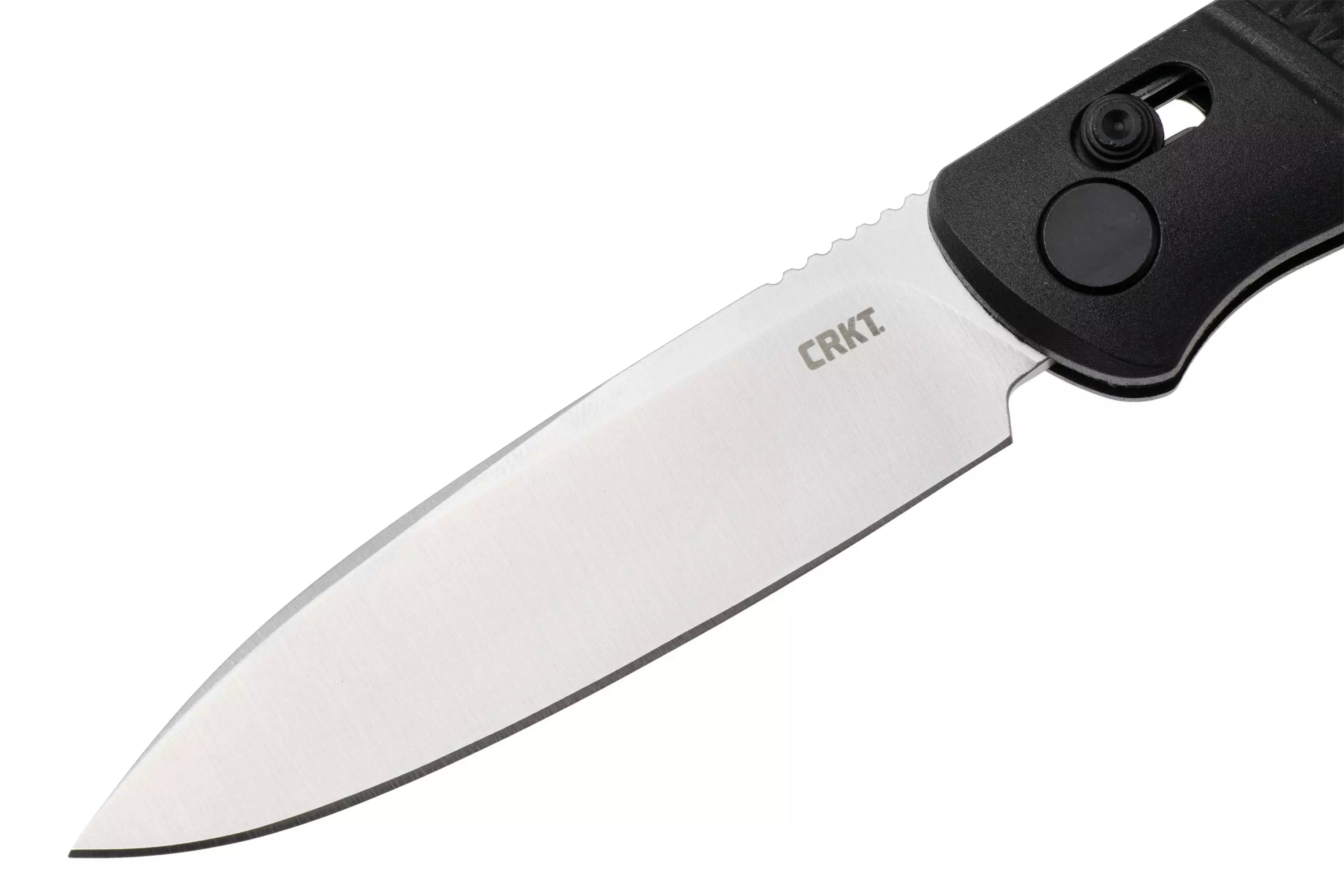 CRKT Ken Onion Counterpart Crossbar Lock Folding Knife 3.31" 12C27 Satin Drop Point Blade Black Handles