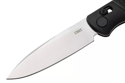 CRKT Ken Onion Counterpart Crossbar Lock Folding Knife 3.31" 12C27 Satin Drop Point Blade Black Handles