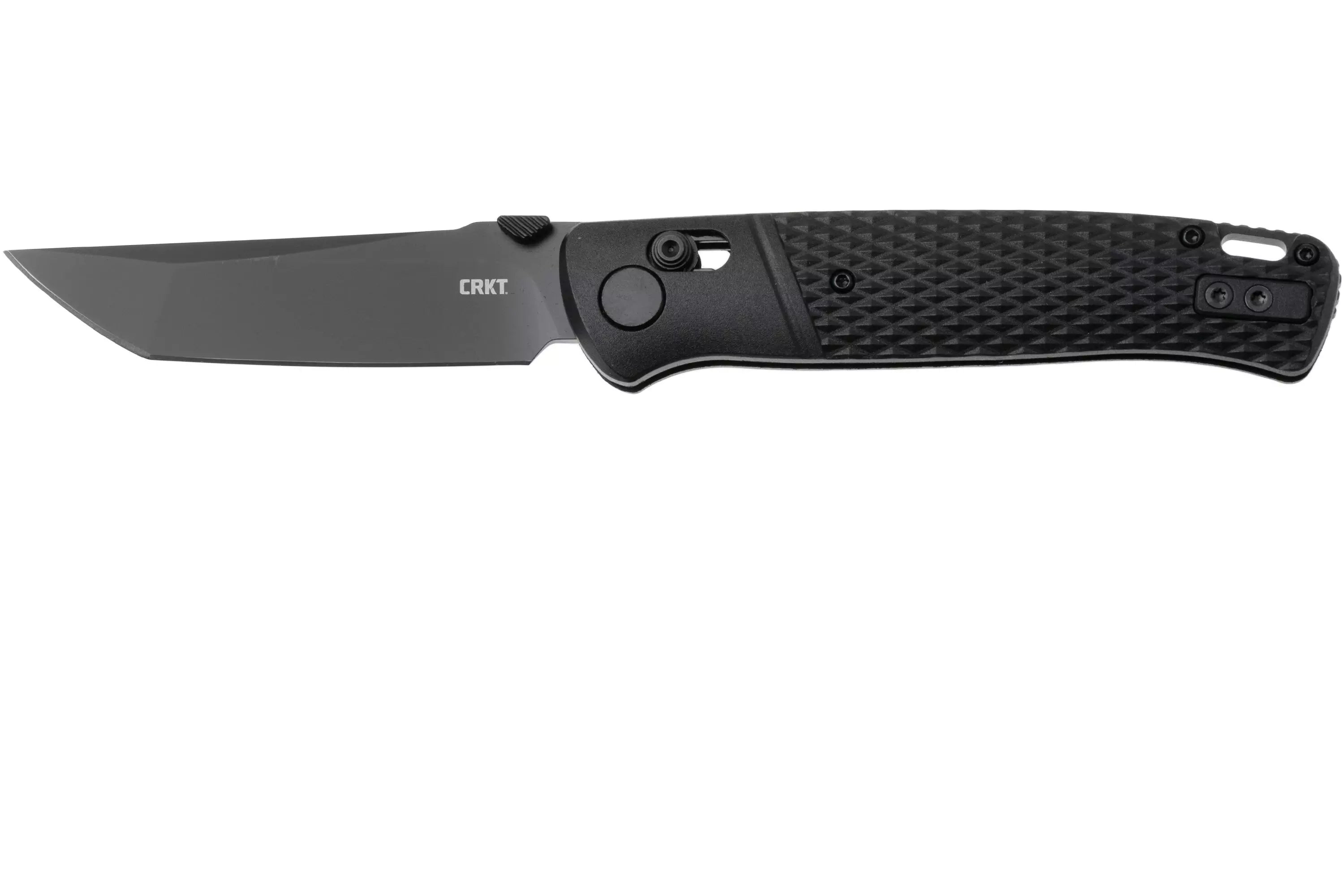 CRKT Ken Onion Counterpart Blackout Crossbar Lock Folding Knife 3.31" D2 Black Tanto Blade Handles