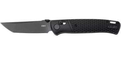 CRKT Ken Onion Counterpart Blackout Crossbar Lock Folding Knife 3.31" D2 Black Tanto Blade Handles