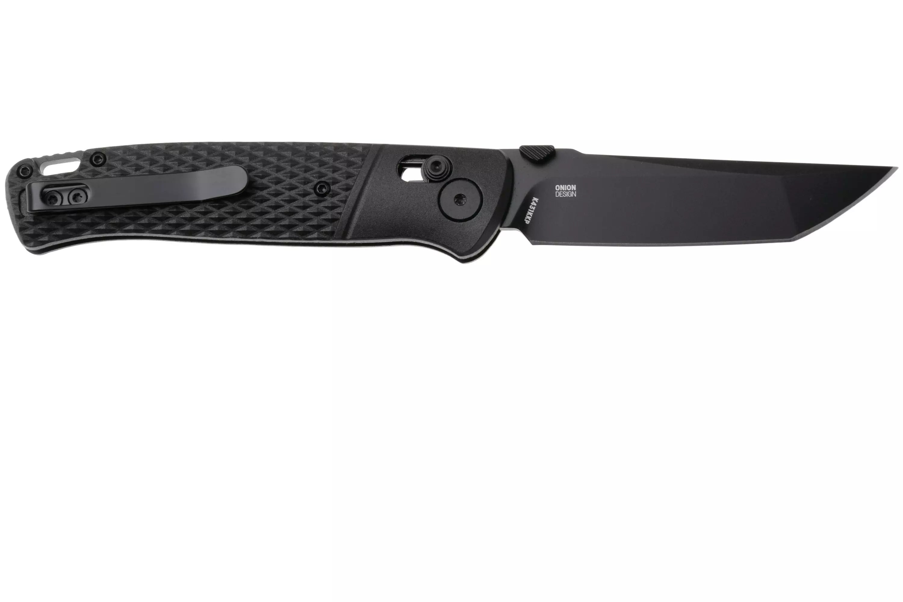 CRKT Ken Onion Counterpart Blackout Crossbar Lock Folding Knife 3.31" D2 Black Tanto Blade Handles
