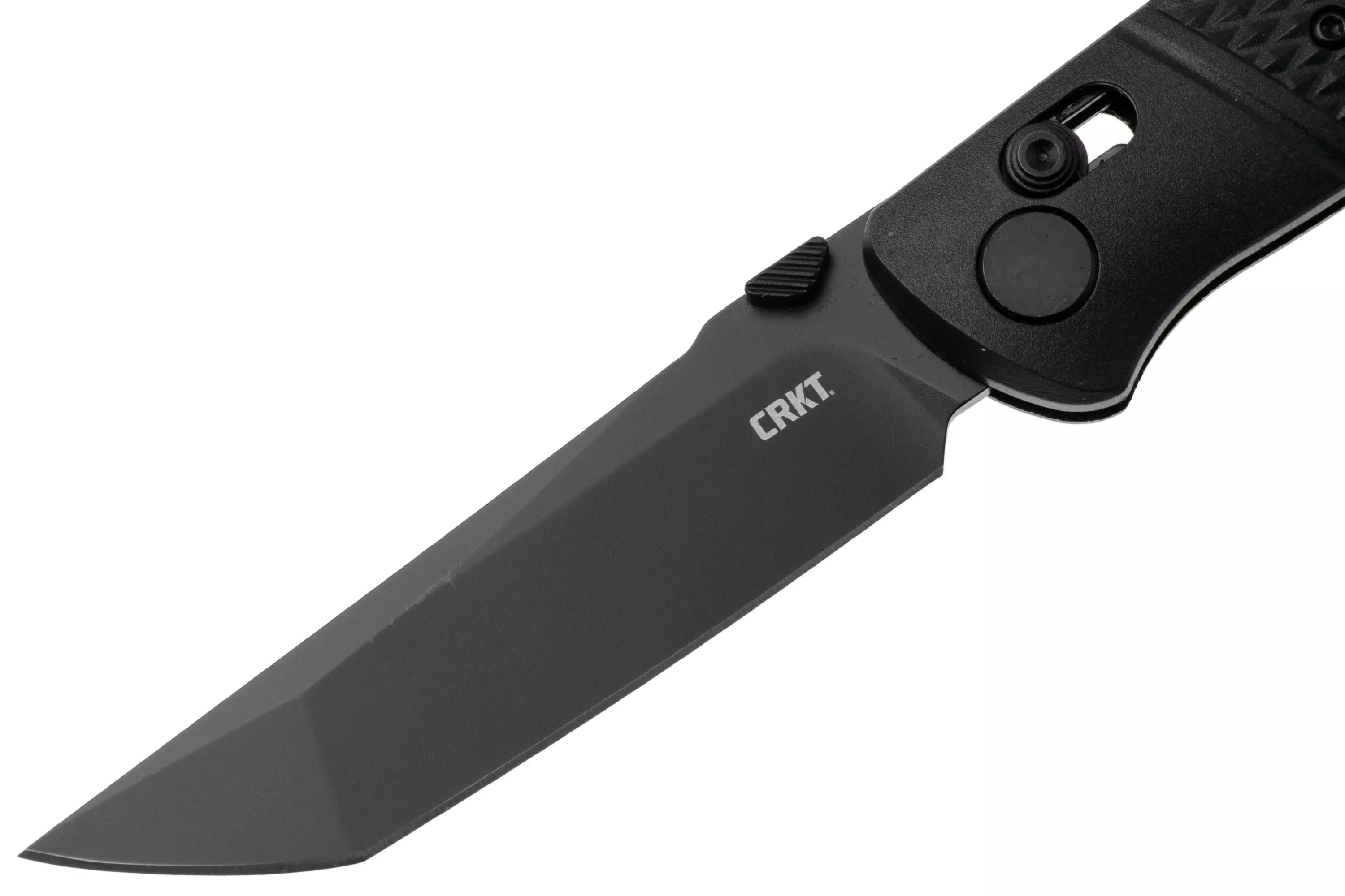 CRKT Ken Onion Counterpart Blackout Crossbar Lock Folding Knife 3.31" D2 Black Tanto Blade Handles