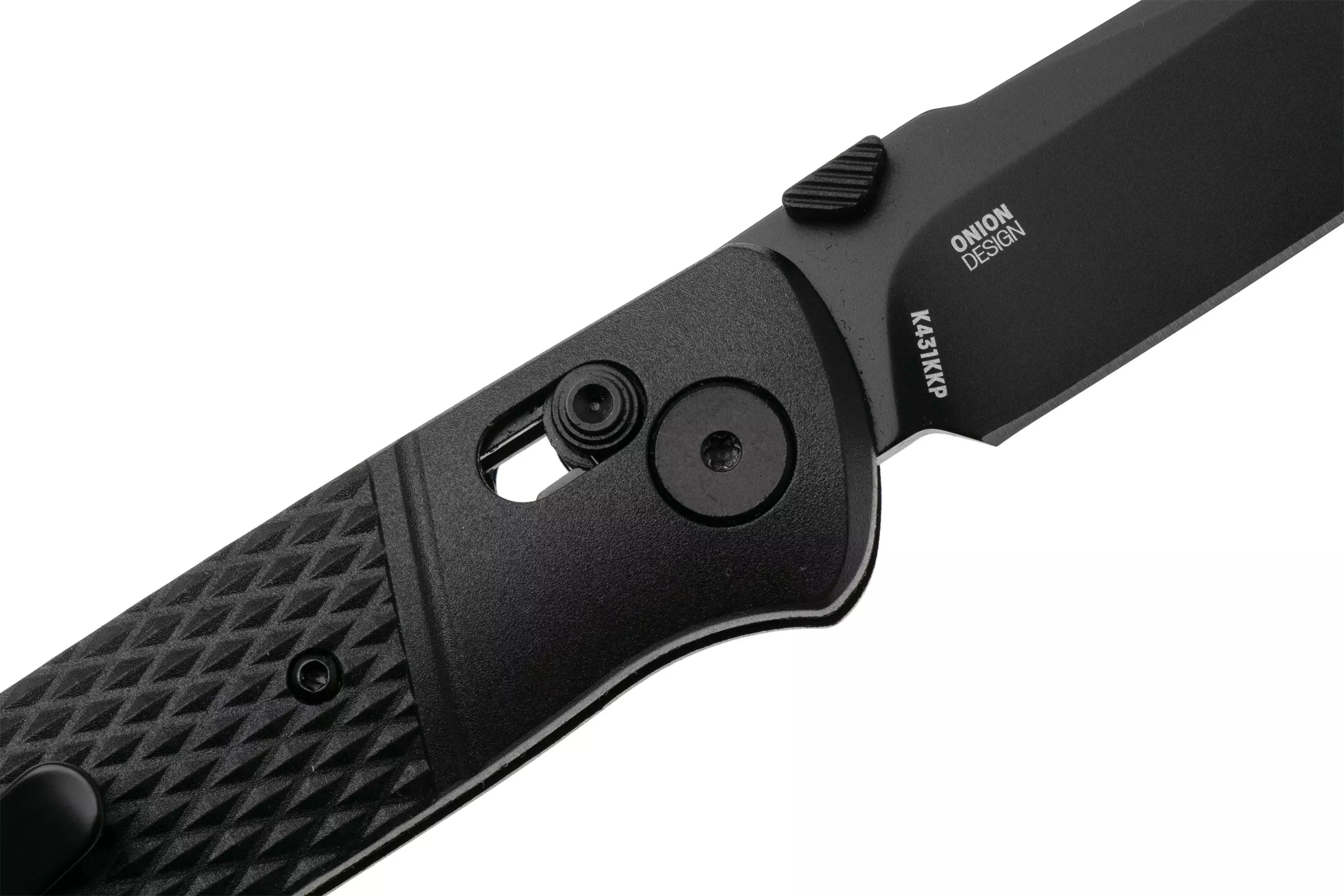 CRKT Ken Onion Counterpart Blackout Crossbar Lock Folding Knife 3.31" D2 Black Tanto Blade Handles