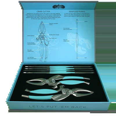 Toadfish Crab & Lobster Tool Set - Shell Cutters & Seafood Forks - NORTH RIVER OUTDOORS