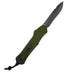 Heretic Hydra V3 H008-6A-GRN OD Green Aluminum Handle & Stonewash Recurve MagnaCut Knife from NORTH RIVER OUTDOORS