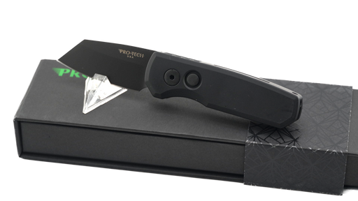 Pro-Tech Runt 5 R5403 Black Magnacut DLC Reverse Tanto Blade (USA) from NORTH RIVER OUTDOORS