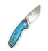 Custom GiantMouse ACE Tribeca Flipper Knife 2.875" MagnaCut Blue Titanium Handles (Italy) from NORTH RIVER OUTDOORS