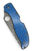 Spyderco Stretch 2XL Sprint Run Folding Knife 3.96" Damascus VG10 Core Plain Blade Blue Nishijin Glass Fiber Handles from NORTH RIVER OUTDOORS