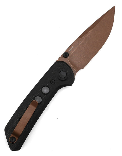 Reate PL-XT Black Micarta - Nitro-V - Copper PVD - Black G10 Inlay from NORTH RIVER OUTDOORS
