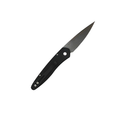 Pro-Tech Newport 3437-SG Black Wave Pattern Aluminum Smokey Grey DLC CPM S35VN - NORTH RIVER OUTDOORS