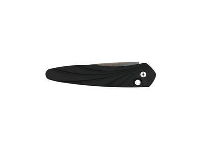 Pro-Tech Newport 3437-SG Black Wave Pattern Aluminum Smokey Grey DLC CPM S35VN - NORTH RIVER OUTDOORS