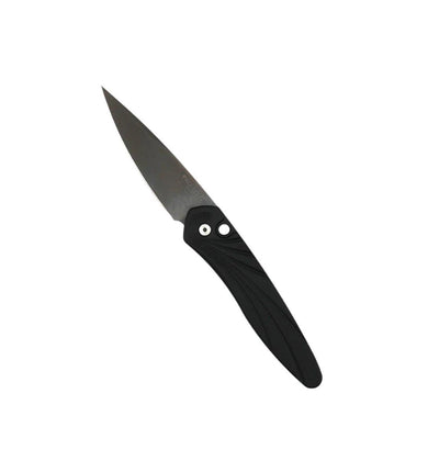 Pro-Tech Newport 3437-SG Black Wave Pattern Aluminum Smokey Grey DLC CPM S35VN - NORTH RIVER OUTDOORS