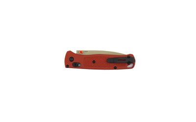 Benchmade 535TN-10 Bugout AXIS Folding Knife 3.24" S30V Desert Verde Cerakote Plain Blade, Rust Orange Grivory Handles - NORTH RIVER OUTDOORS