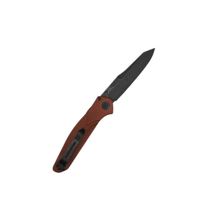 Benchmade 9400BK-03 Osborne Auto Knife 3.4" CPM-MagnaCut Black DLC Battlewashed Plain Blade, Burnt Copper Aluminum Handles - NORTH RIVER OUTDOORS