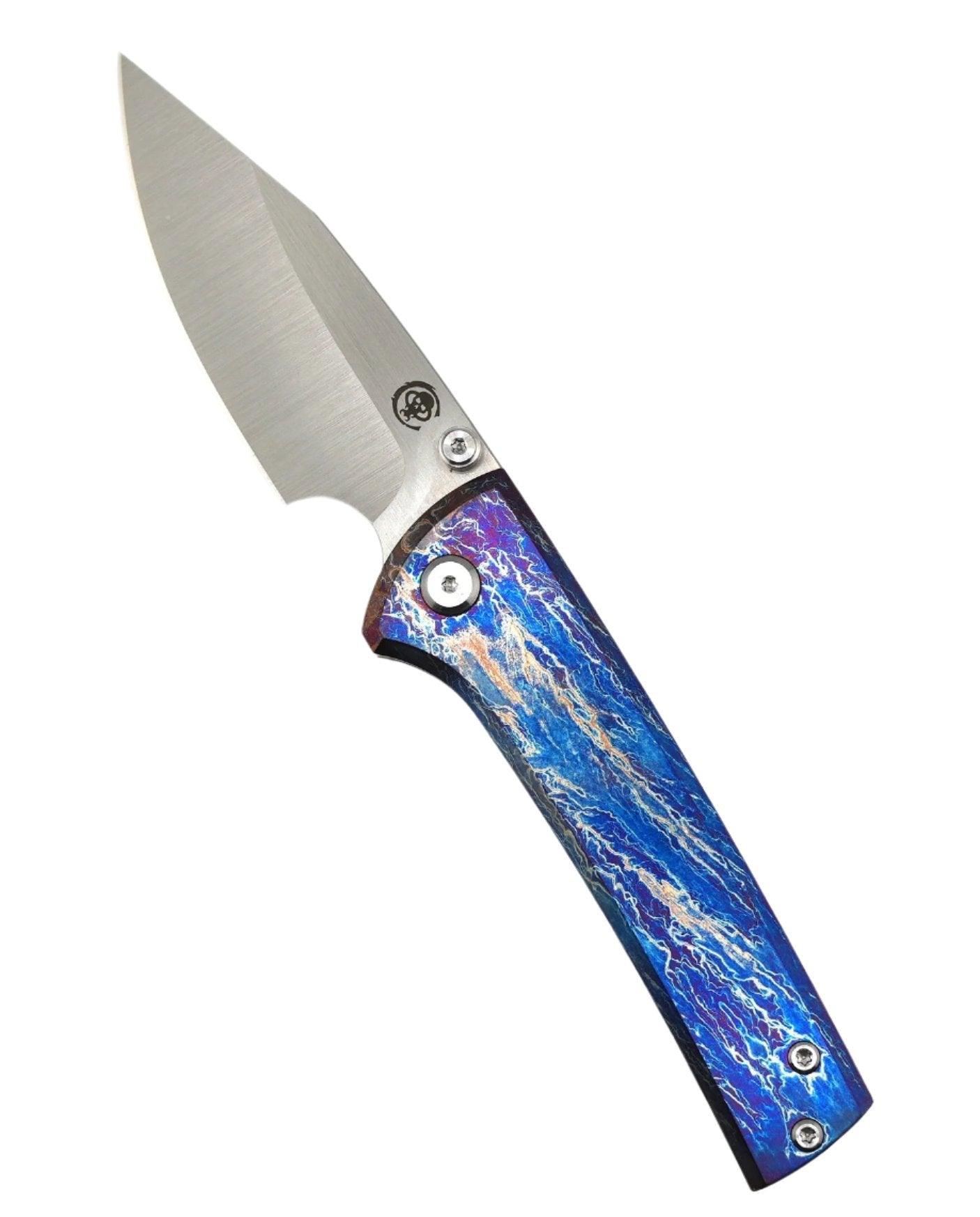 Custom Chaves Scapegoat Street Frame Lock Folding Knife Heat