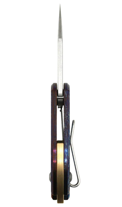 Custom GiantMouse ACE Nibbler Heat Antropic Titanium 20cv Folding Knife - NORTH RIVER OUTDOORS