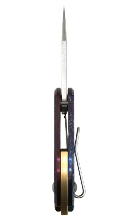 Custom GiantMouse ACE Nibbler Heat Antropic Titanium 20cv Folding Knife - NORTH RIVER OUTDOORS