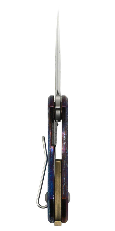 Custom GiantMouse ACE Nibbler Heat Antropic Titanium 20cv Folding Knife - NORTH RIVER OUTDOORS