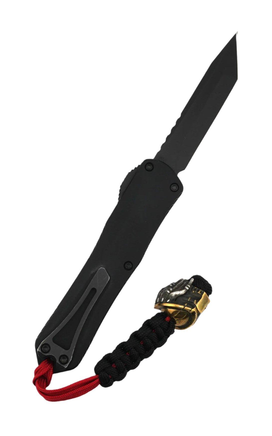 Heretic Manticore X Black Predator Red Reticle & Tanto MagnaCut Blade Silver/Copper Predator Bead - NORTH RIVER OUTDOORS