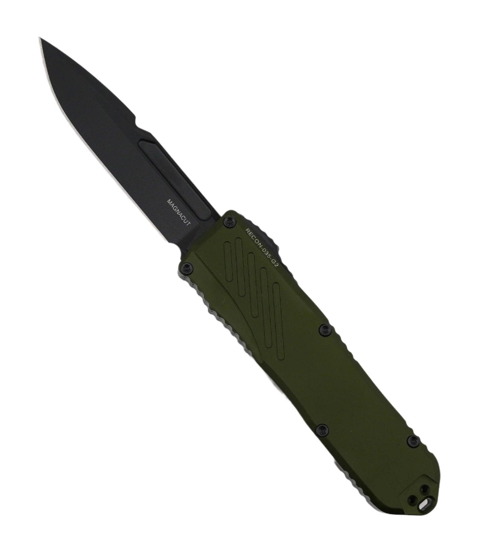 Guardian Tactical RECON-035 G2 Single Edge MagnaCut Black Blade OD Green Handle - NORTH RIVER OUTDOORS